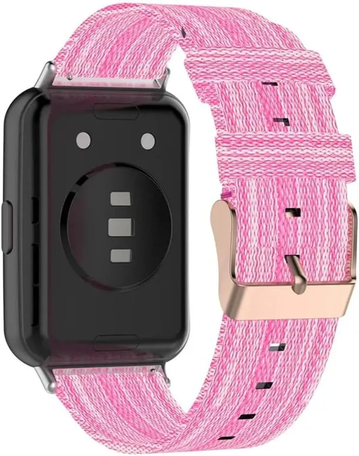scruffy Loop Band for Huawei Watch Fit Adjustable Bracelet Metal Connector Nylon Watch Strap for Huawei Watch Fit 2 Smart 