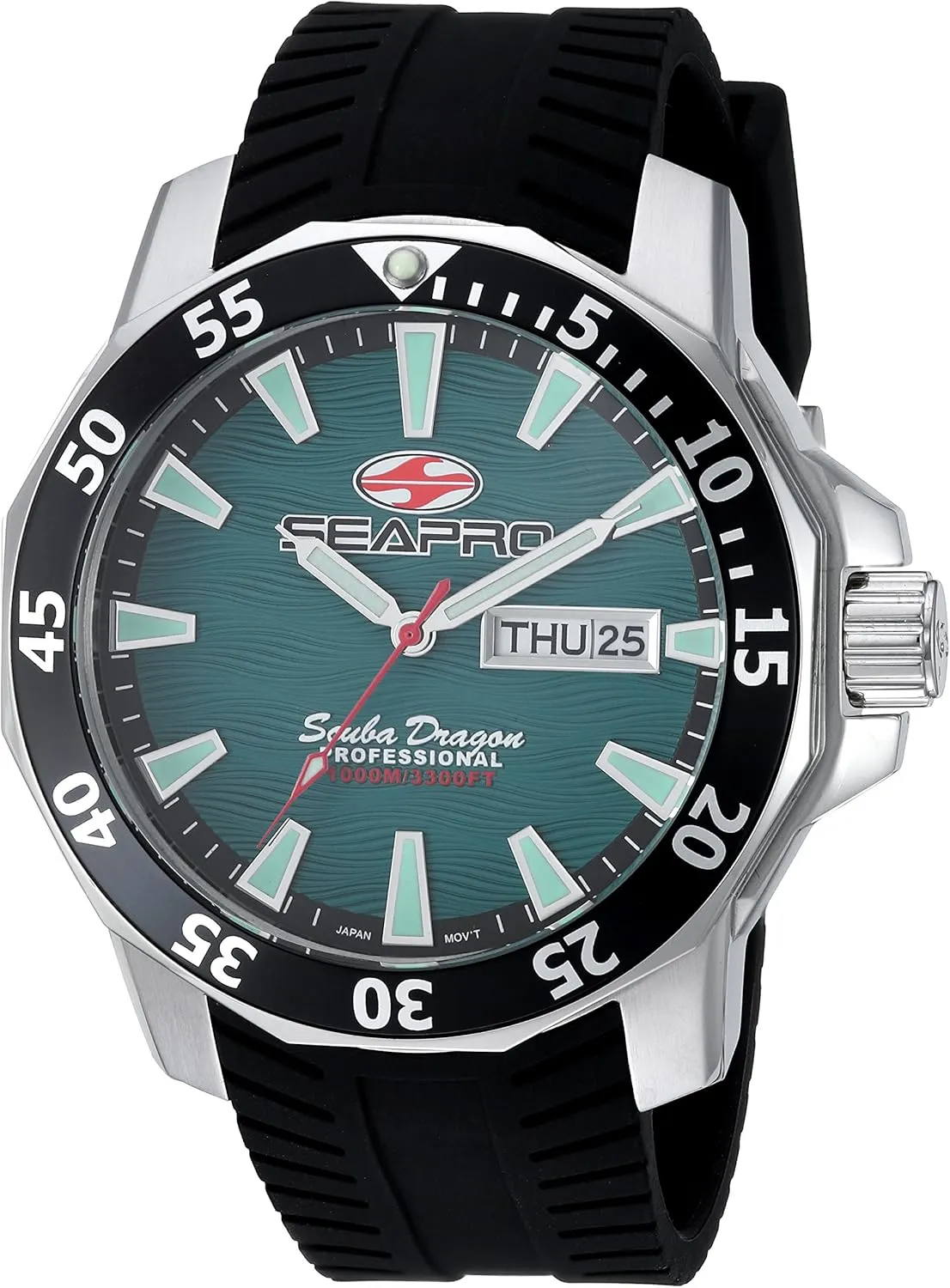 Scuba Dragon interdependent scrupulous rebellion reality intimate Diver LTD Analog Display Quartz Black Watch Seapro Men's SP8318 