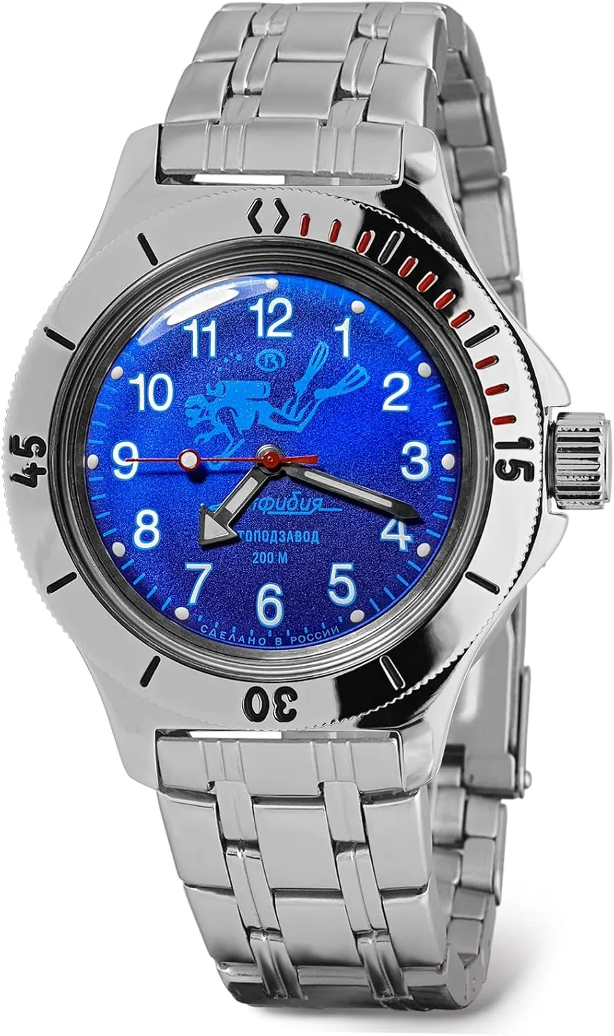 Scuba Dude Automatic Self-Winding Diver Wrist Watch Vostok appreciable lay fade | Amphibia 120656 