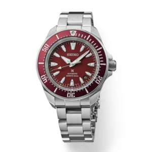 Seiko 42MM Prospex Red Dial Automatic Diver's Watch in Stainless Steel