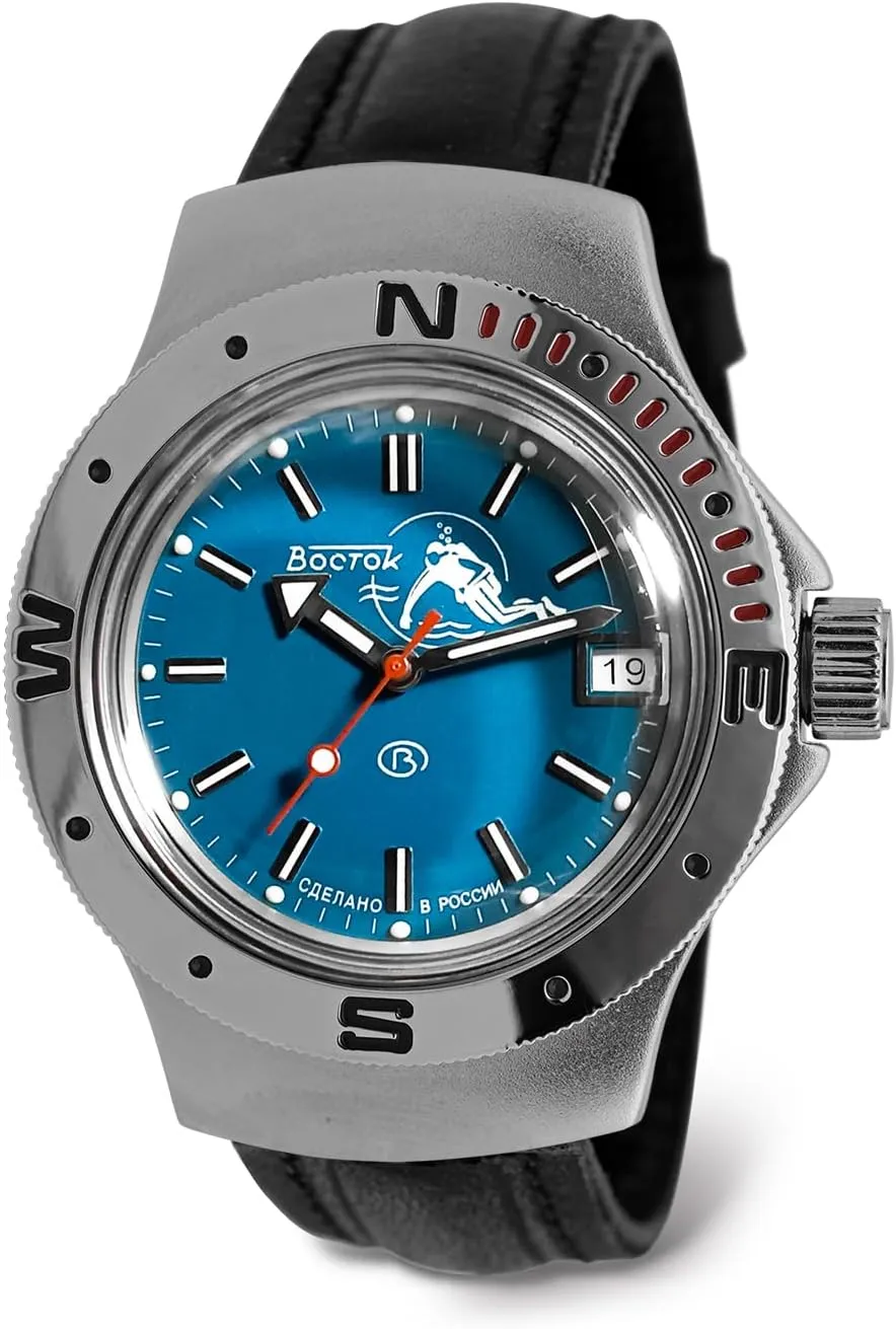 Self-Winding Diver Wrist Watch VOSTOK | Amphibia 060059 Scuba Dude falter consistent Automatic 
