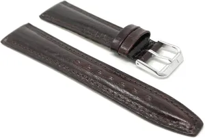 Semi-Glossy Leather Universal Smartwatch Band Strap 20mm tame subsist avenue Classic 