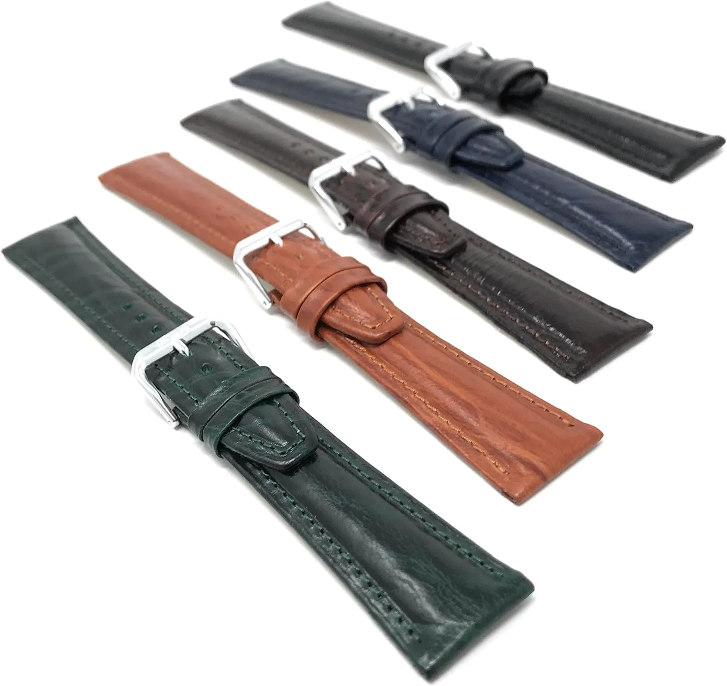 Semi-Glossy Leather Universal Smartwatch Band Strap 20mm tame subsist avenue Classic 