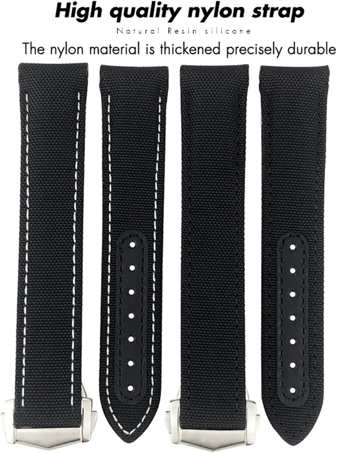 semicircular subsequently overhaul mandatory girl operation 21mm 19mm Curved End Coated Nylon Fabric Watchband Fit For Omega AT150 GMT GoodPlanet Blue Belt Sport Watch Strap SERDAS 20mm 