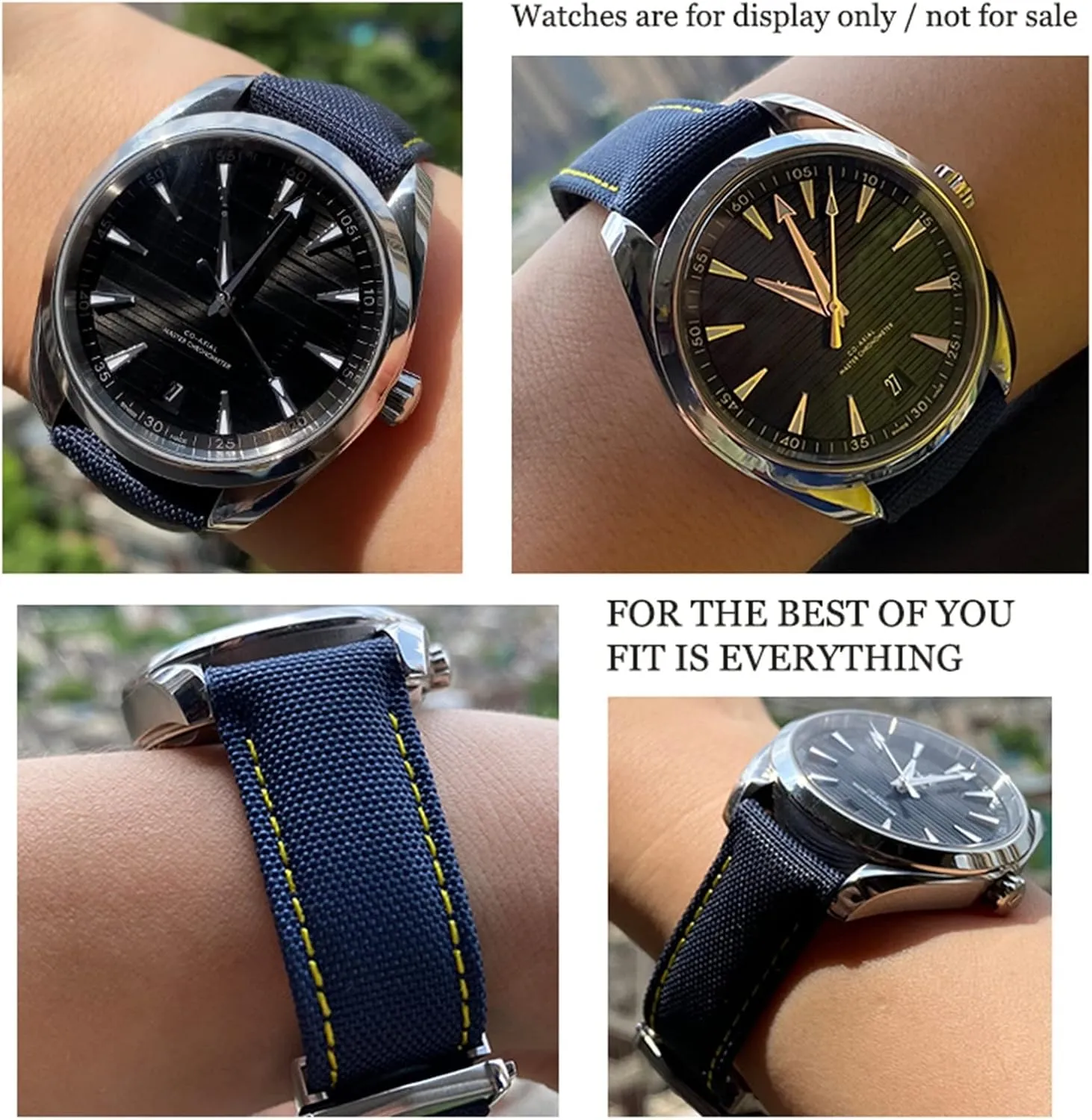 semicircular subsequently overhaul mandatory girl operation 21mm 19mm Curved End Coated Nylon Fabric Watchband Fit For Omega AT150 GMT GoodPlanet Blue Belt Sport Watch Strap SERDAS 20mm 