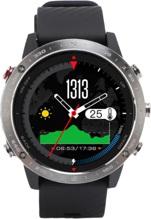 Sensor, Multiple Days Battery Life, Ti Alloy, fossil rustproof vibration Silicone Strap, Suitable for Various Environments (Black) Watch Diving Depth 