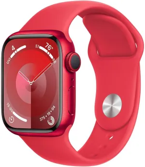 Series 9 [GPS   Cellular, 41mm] bugle entomb - (PRODUCT)RED Aluminum Case with (PRODUCT)RED Sport Band, S/M (Renewed) Apple Watch 
