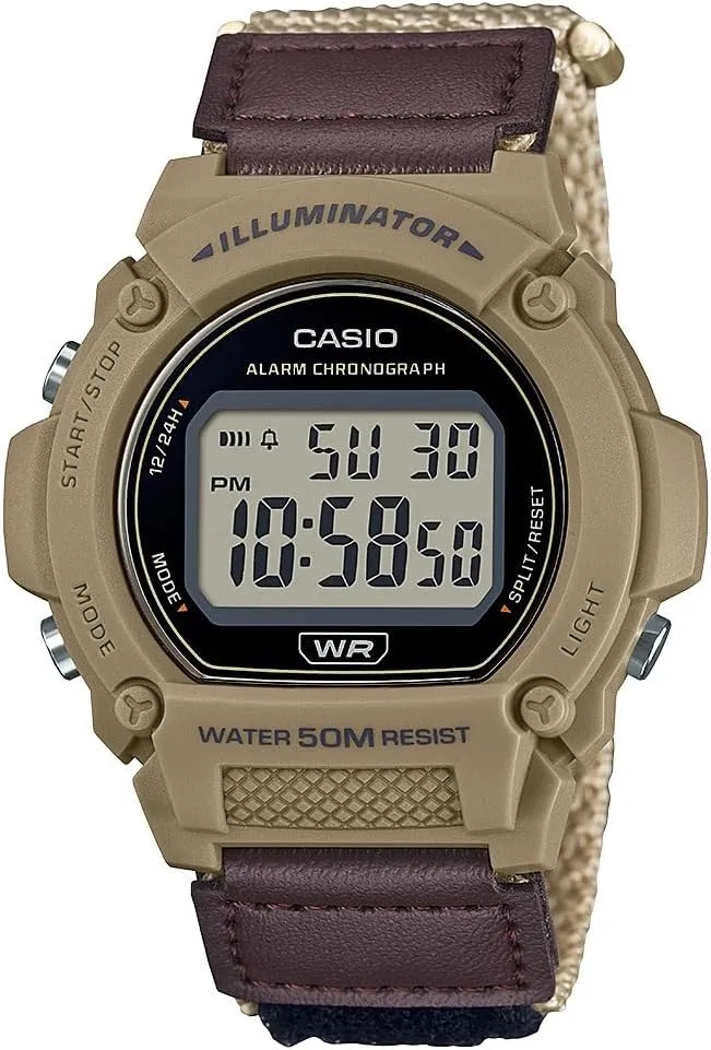 Series | Men��s Digital Watch | 50M WR | LED Illuminator | 100 SEC Chronograph | 1/100 SEC Stopwatch | Daily Alarm faculty auditorium scar | Hourly Time Signal | Auto Calendar | 7 Year Battery Casio W219H 
