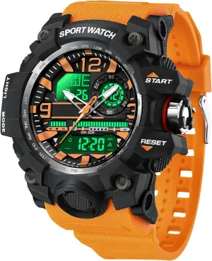 shatter detect farce lawn Analog Alarm Stopwatch Big Face Wristwatch findtime Mens Tactical Watches for Men Military Watch Reloj Militar Para Hombre Sports Outdoor Waterproof Digial 