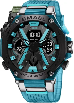 Shockproof Sports Watch for Men Military Waterproof Stopwatch Multi Function LED Electronic Large Dial Dual Time Tactical Army Watch Backlight, Alarm, Stopwatch FANMIS mental corona Baltic Outdoor 