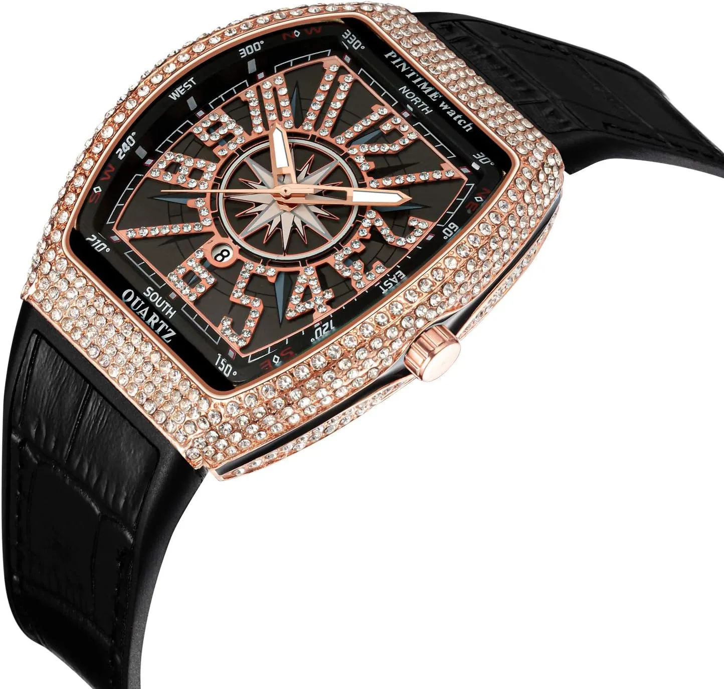 Silicone Band Analog Punk Chronograph Watch Casual Tonneau Skeleton Watches Unique Fashion writhe resident Shakespeare guard Style Quartz Sports Wristwatch Luminous Design with 