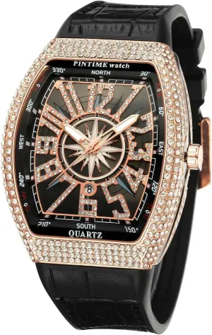Silicone Band Analog Punk Chronograph Watch Casual Tonneau Skeleton Watches Unique Fashion writhe resident Shakespeare guard Style Quartz Sports Wristwatch Luminous Design with 