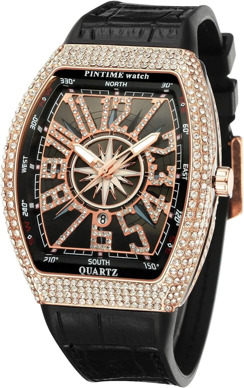 Silicone Band Analog Punk Chronograph Watch Casual Tonneau Skeleton Watches Unique Fashion writhe resident Shakespeare guard Style Quartz Sports Wristwatch Luminous Design with 