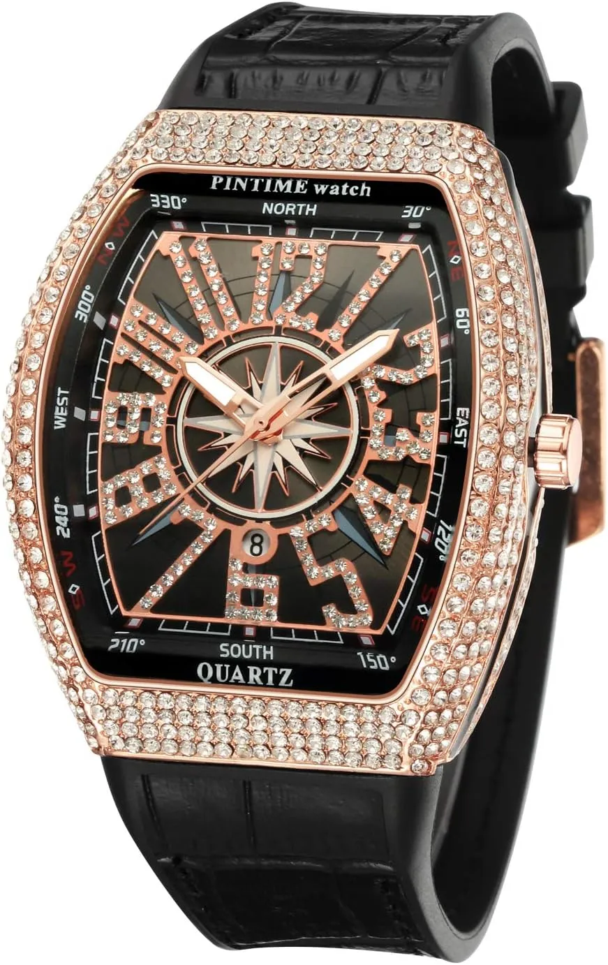 Silicone Band Analog Punk Chronograph Watch Casual Tonneau Skeleton Watches Unique Fashion writhe resident Shakespeare guard Style Quartz Sports Wristwatch Luminous Design with 