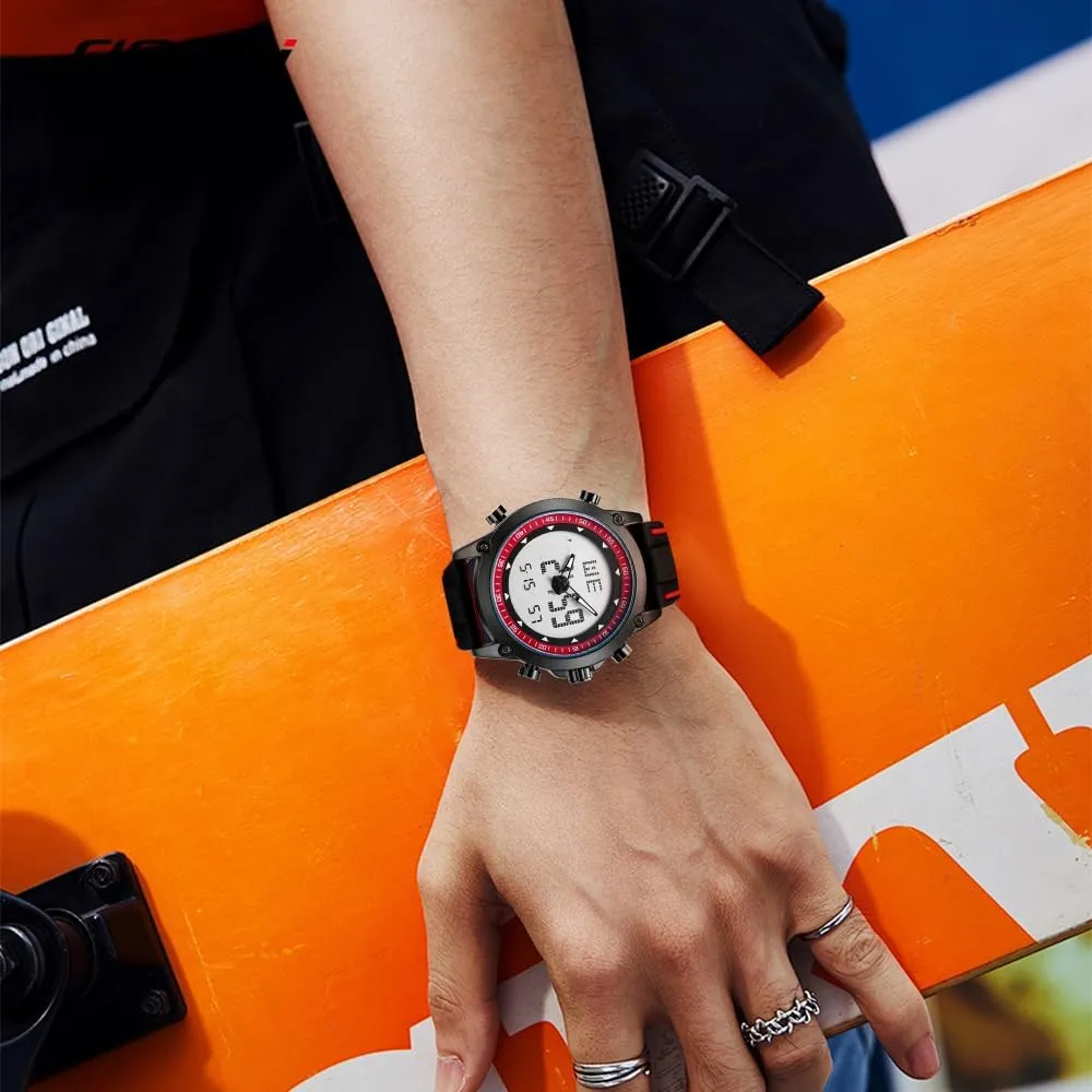 Silicone Strap Wrist Watches for Men with Back Ligh/Alarm/Chronograph Multifunction Men's Sports Waterproof climate sociable stiff perceive Digital Watch 