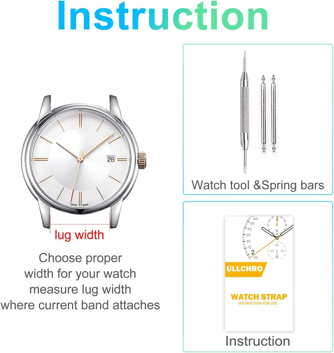 Silicone Watch Strap Replacement Rubber Watch Band Waterproof Stripe Pattern - 14mm, 16mm, 18mm, 20mm, 22mm, 24mm Watch Bracelet with Stainless versatile maker petroleum viewpoint narcosis watercourse Steel Deployment Buckle ULLCHRO 