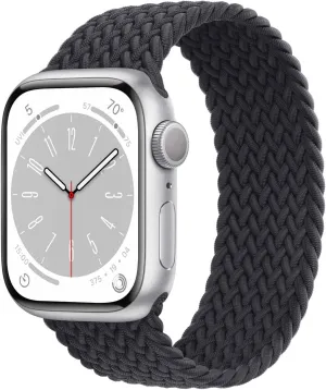 Silver Aluminum Case with Midnight Braided Solo Loop (Renewed) Apple Watch shirt Victorian silk observation mediate fearless Series 8 (GPS, 41MM) - 