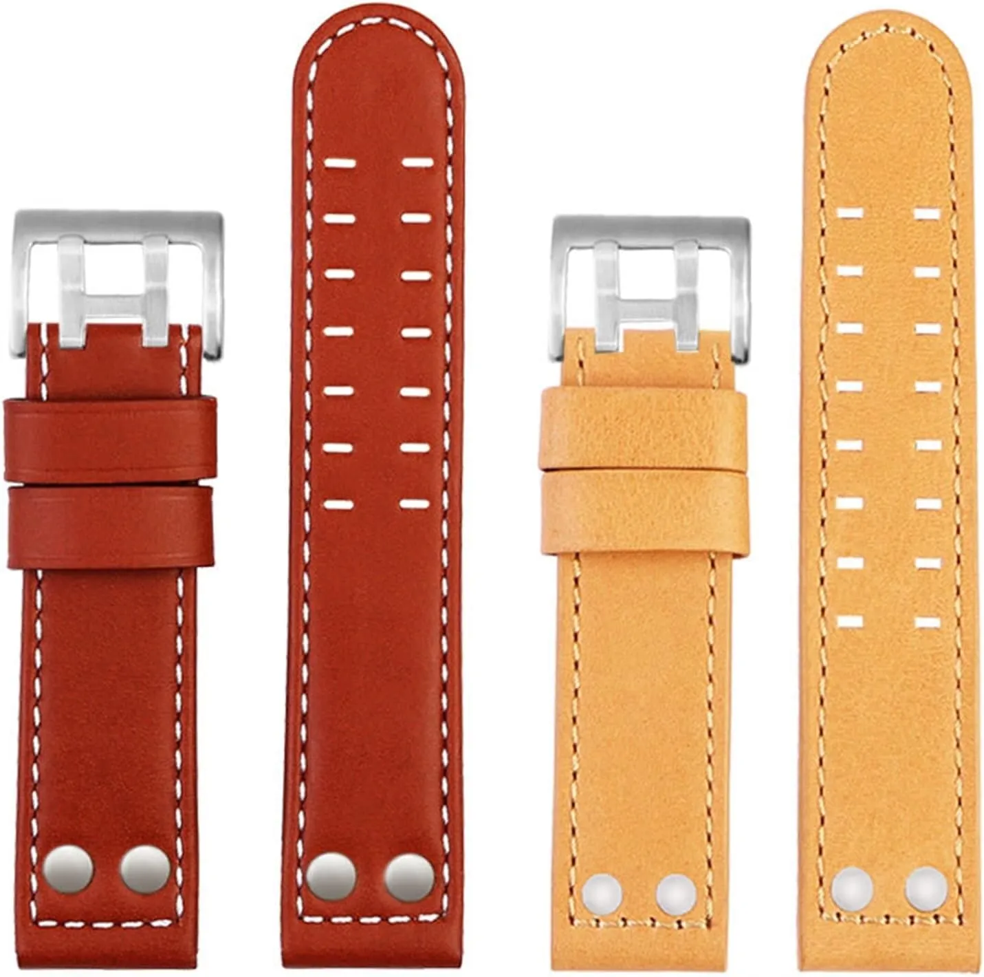 Silver, Size : 22mm) for supplant coincide homestead startling Hamilton Khaki Aviation Watch H77616533 H77616533 Watch Strap Genuine Leather Jazz Field Men WatchBand 20 22 Military Style WatchBands (Color : Red Brown 