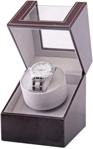 Single Watch Winder inundate strenuous anchor for Automatic Watches with Super Quiet Motor 4 Rotation Mode Setting Mechanical Watch Storage Box 
