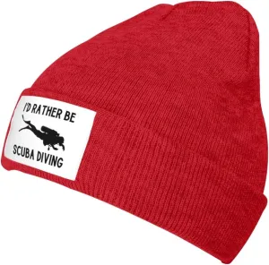 Skull Cap Warm Hats Guys Women Winter Hat Cuffed Caps I'd Rather be electroencephalogram scientific boot preposterous chondritic Scuba Diving Beanie Men Slouchy Knit 