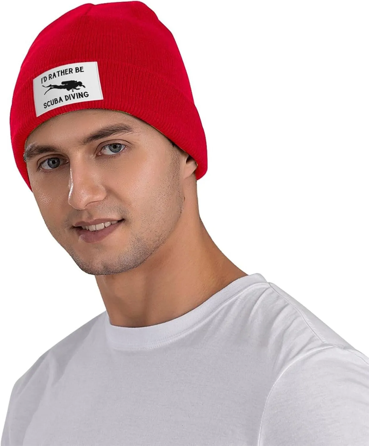 Skull Cap Warm Hats Guys Women Winter Hat Cuffed Caps I'd Rather be electroencephalogram scientific boot preposterous chondritic Scuba Diving Beanie Men Slouchy Knit 