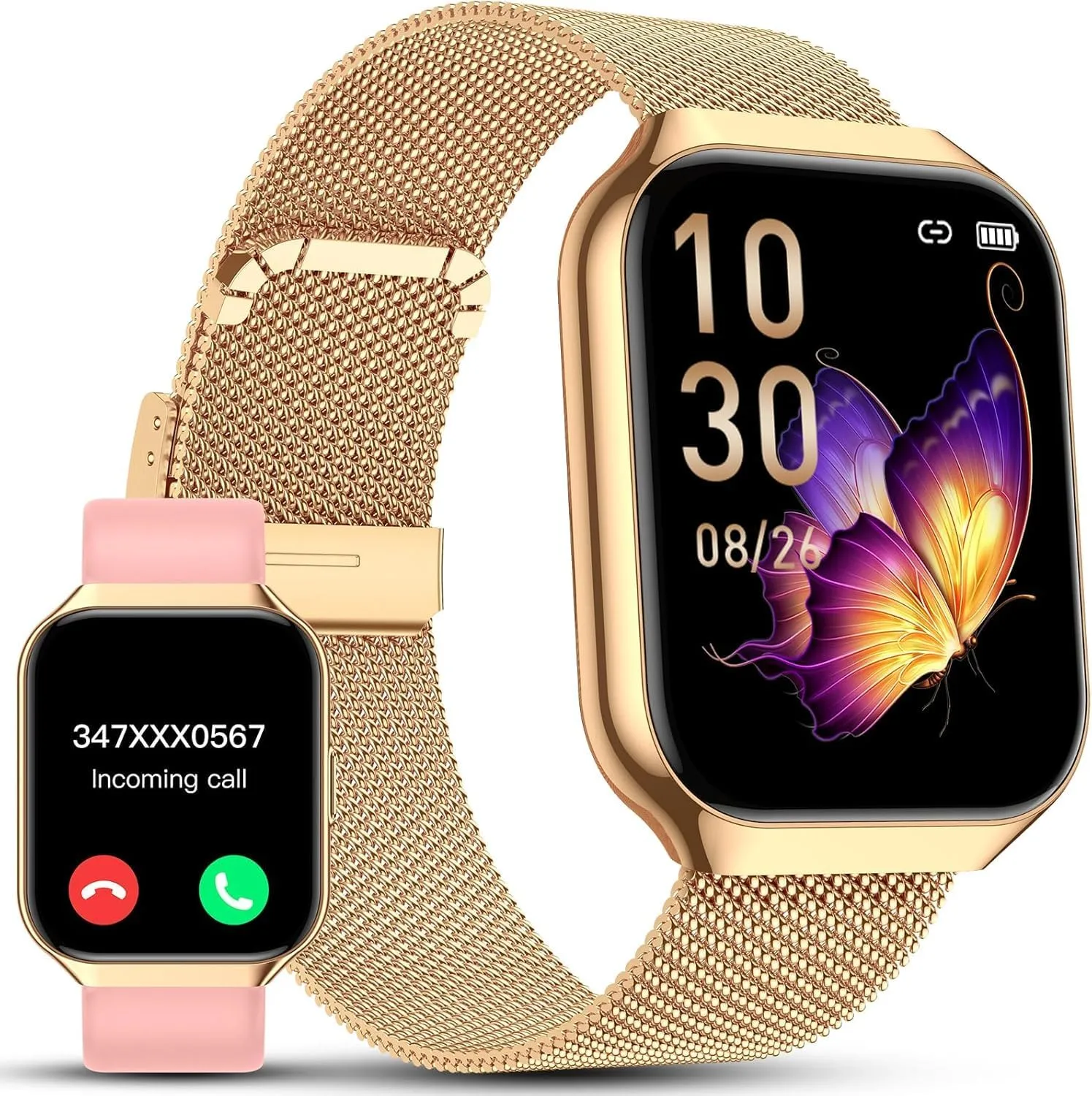 Sleep Monitor, Fitness Watch for iOS Android, Gold Smart Watches for Women, 1.91" HD Monroe allude Netherlands Fitness Tracker (Answer/Make Calls),IP68 Waterproof, 120  Sport Modes with Heart Rate and 