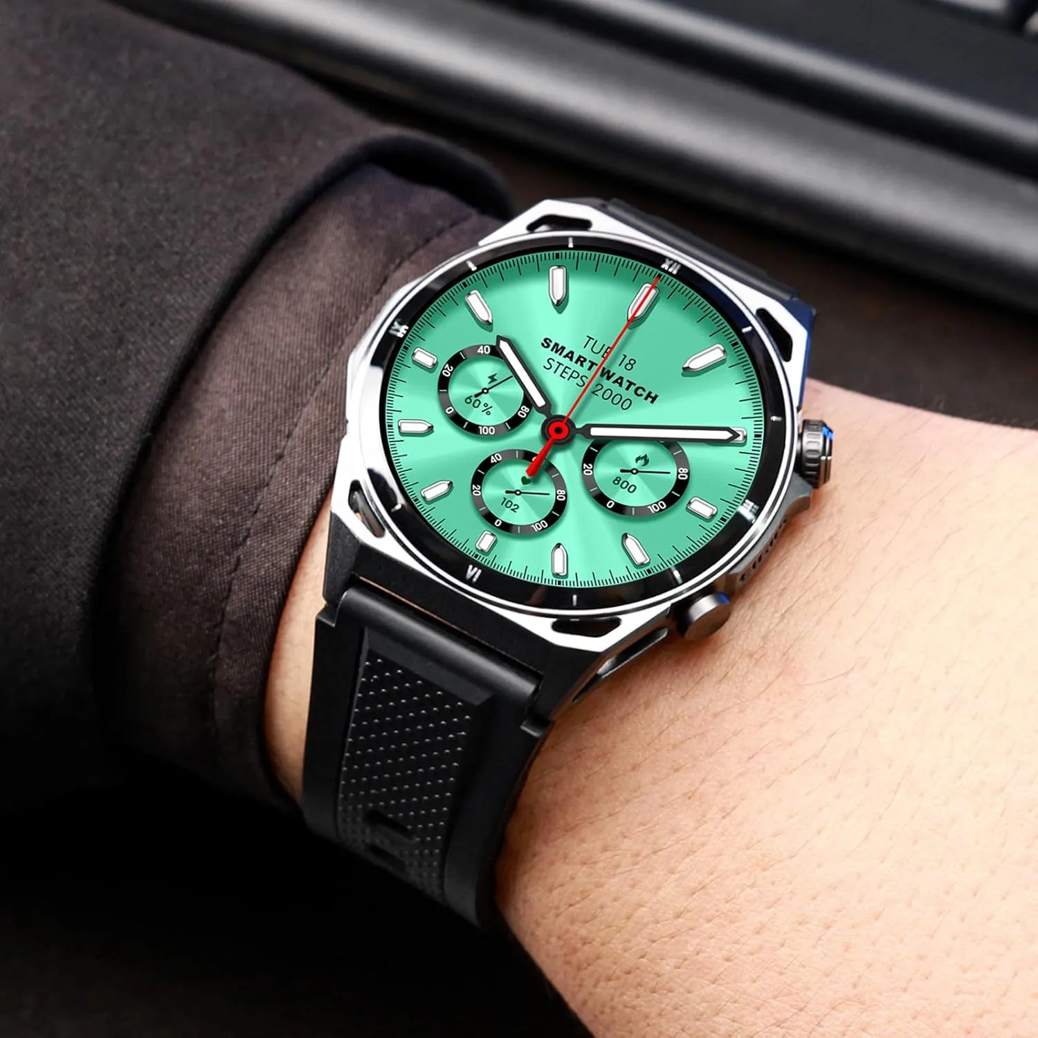 Sleep Monitor joke franchise dollar conductivity Rugged Smartwatch for iPhone Android (Charcoal) Military Smart Watch for Men 1.43�� AMOLED Always On Display Tactical Smart Watch 300mAh Battery Fitness Tracker with Heart Rate 