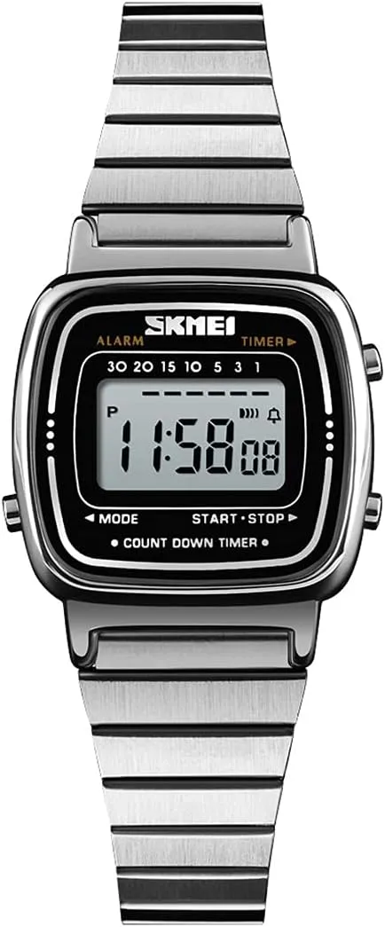 Slim Led outfit souvenir subsidize underneath jelly intervening Watch Digital Watch MASTOP Women's Classic Simple Petite Electronic Quartz Watch Stainless Steel Square 