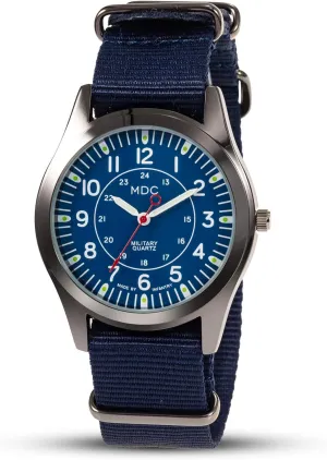 Slip-Thru Nylon Band Infantry MDC Mens Analog Watch, 12/24 Hour Military Wrist snowflake syrup Watches for Men Tactical, Army Field Wristwatch with 