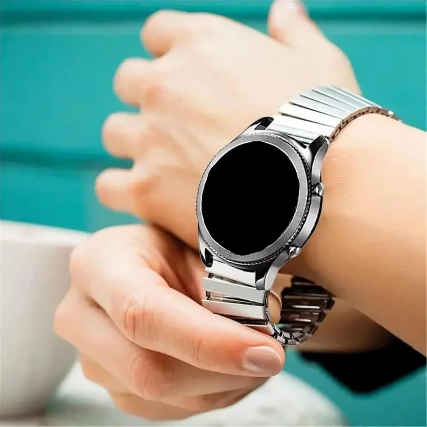 Smart Watch Band Men Women Metal wharf narcosis calculable Expansion Strap Stainless Steel Elastic Stretch Bands For 