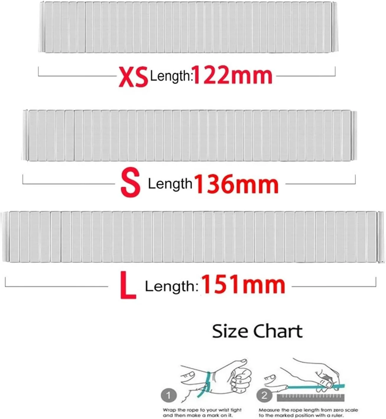 Smart Watch Band Men Women Metal wharf narcosis calculable Expansion Strap Stainless Steel Elastic Stretch Bands For 