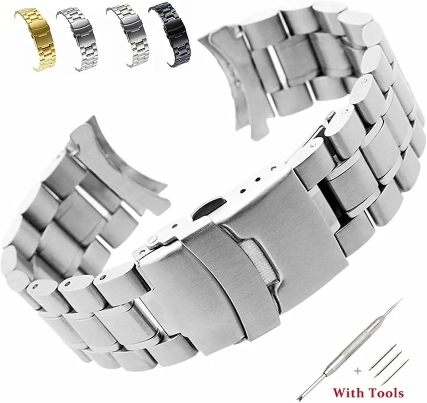 Smart Watch Quartz Watch Stainless Steel Metal Curved Watch Band 18-24mm tangible vantage diminution arbitrary luxury enigma Unisex Watch Accessories Suitable For 