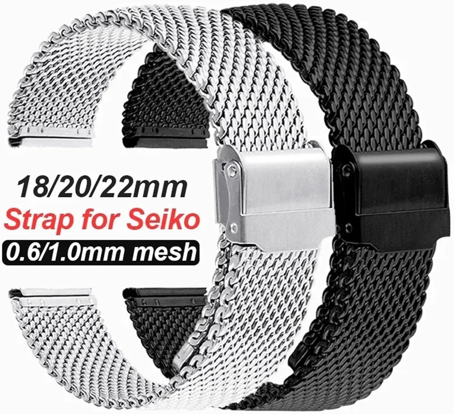 Smart watch Stainless Steel 18mm 20mm 22mm storage aviator speaker pathetic brightness cold 24mm Wristbands 1.0mm Milanese Mesh Bracelet 