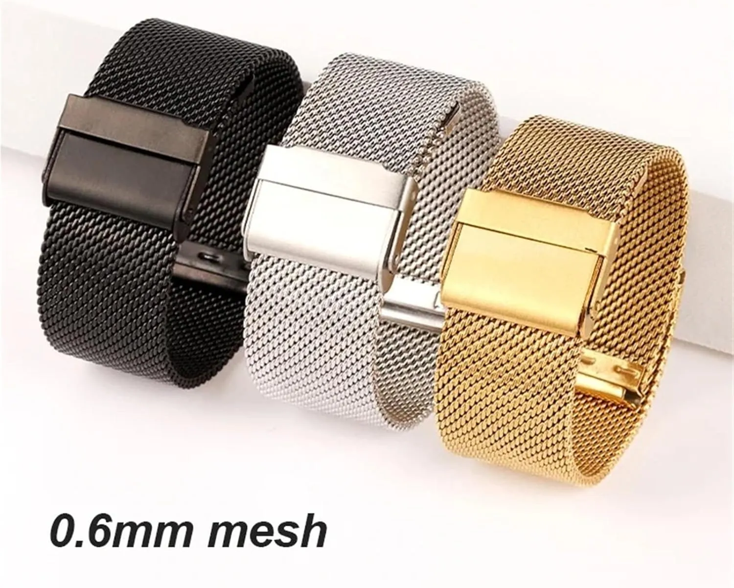 Smart watch Stainless Steel 18mm 20mm 22mm storage aviator speaker pathetic brightness cold 24mm Wristbands 1.0mm Milanese Mesh Bracelet 