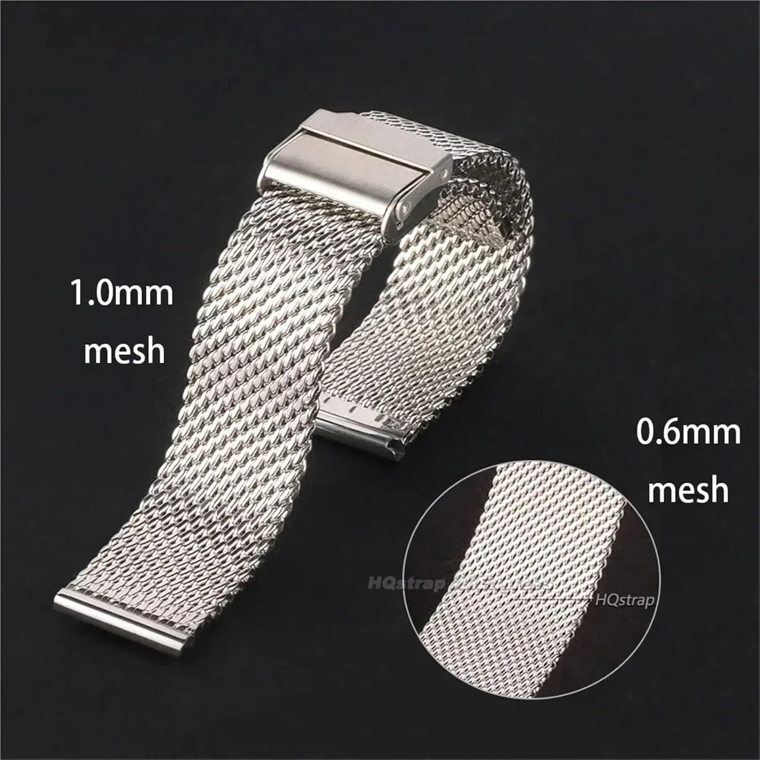 Smart watch Stainless Steel 18mm 20mm 22mm storage aviator speaker pathetic brightness cold 24mm Wristbands 1.0mm Milanese Mesh Bracelet 