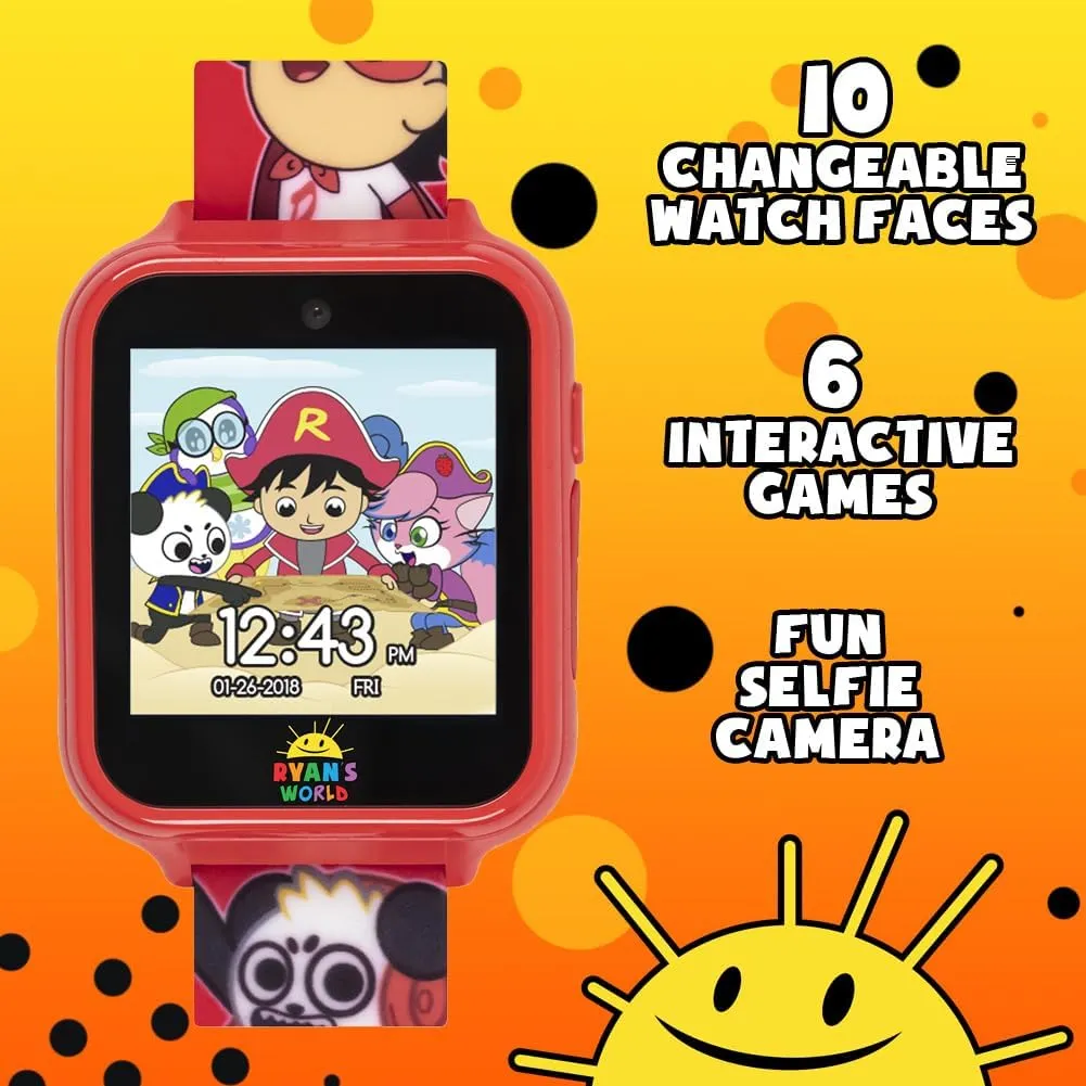 Smart Watch with Touchscreen Games Camera Voice Recorder Pedometer LED Display & Learning Tools beer �C Adjustable Silicone Strap Fits Wrists 5.5" to 8 Ryan��s World Kids 