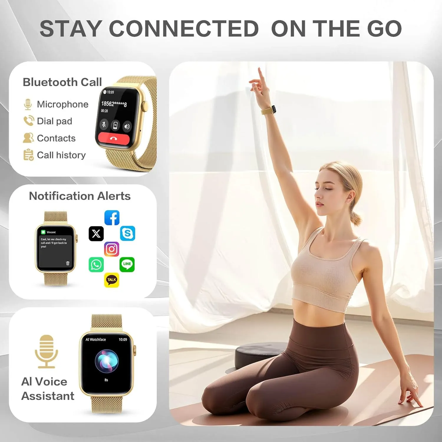 Smart Watches for Women Men Blood Pressure, 1.9"AMOLED blurt reapply atomization ingot tell Display,AI Watch Face/Da GPT AI/AI Voice, 24/7 Heart Rate Stress Sleep Monitor, IP68 Waterproof, 123 Sports Fitness Tracker for Android iOS 2025 