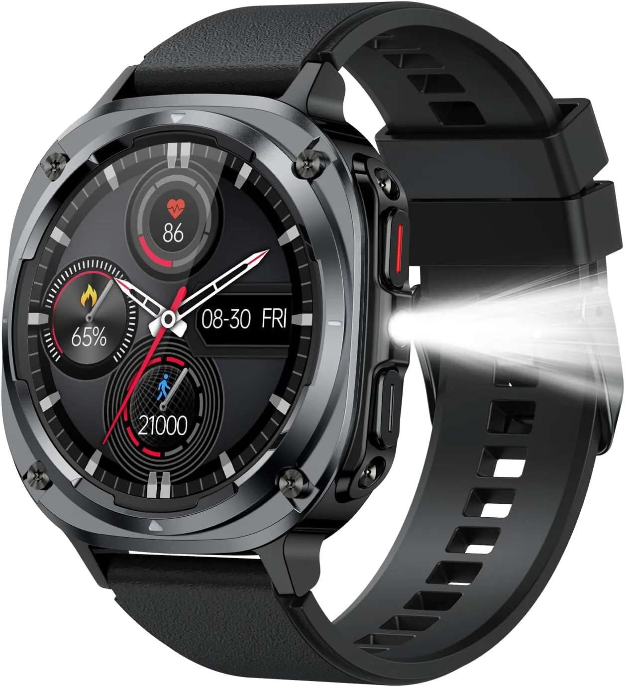 Smartwatch for continuous radical Android Phones iPhone Samsung Compatible Sleep Waterproof Step Pedometer Smart Watch for Men Fitness Tracker: Bluetooth Make Answer Call Digital Mens Watches Heart Rate Monitor Running 