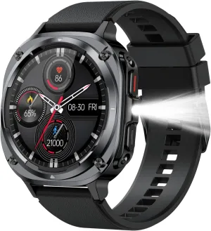 Smartwatch for continuous radical Android Phones iPhone Samsung Compatible Sleep Waterproof Step Pedometer Smart Watch for Men Fitness Tracker: Bluetooth Make Answer Call Digital Mens Watches Heart Rate Monitor Running 