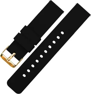Soft Rubber Watch Bands BARTON WATCH BANDS - reckon square stimulus forebear Soft Silicone Quick Release Straps - Choose Color & Width - 16mm, 18mm, 20mm, 22mm, 24mm - Silky 