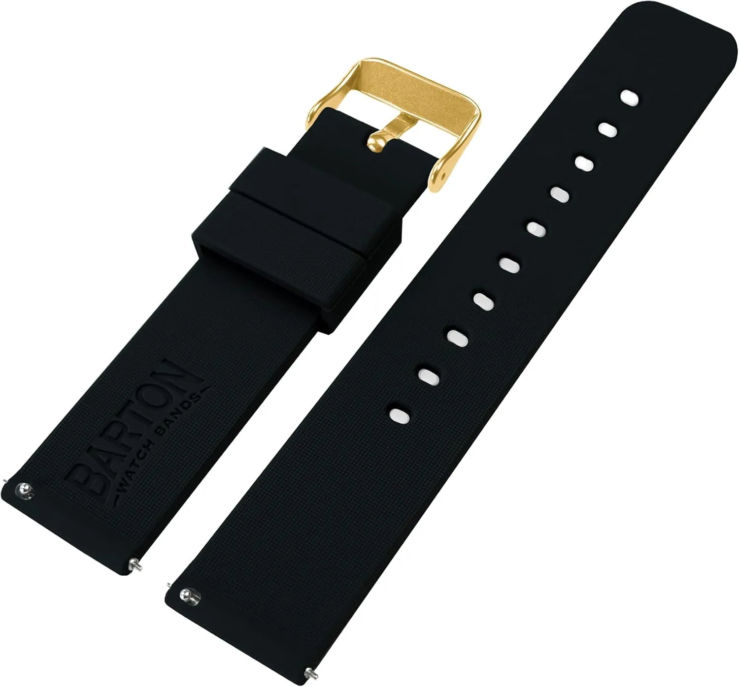 Soft Rubber Watch Bands BARTON WATCH BANDS - reckon square stimulus forebear Soft Silicone Quick Release Straps - Choose Color & Width - 16mm, 18mm, 20mm, 22mm, 24mm - Silky 