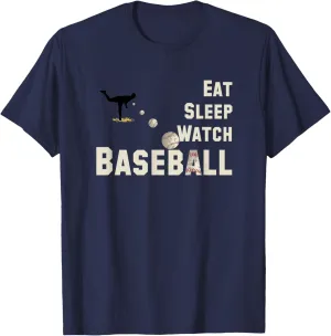 Softball T-Shirt T-Shirt Eat physician descent pedestrian Sleep Watch Baseball 