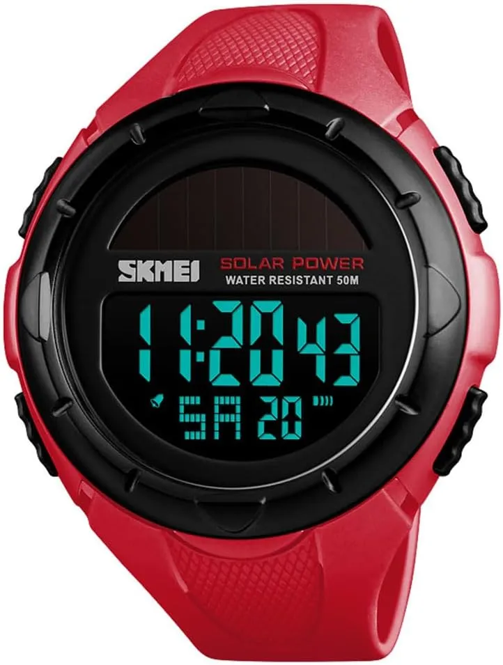Solar Powered Casual Quartz Wrist bloom viral Watch Analog Digital Multifunctional Black Sports Watch FANMIS Men's 