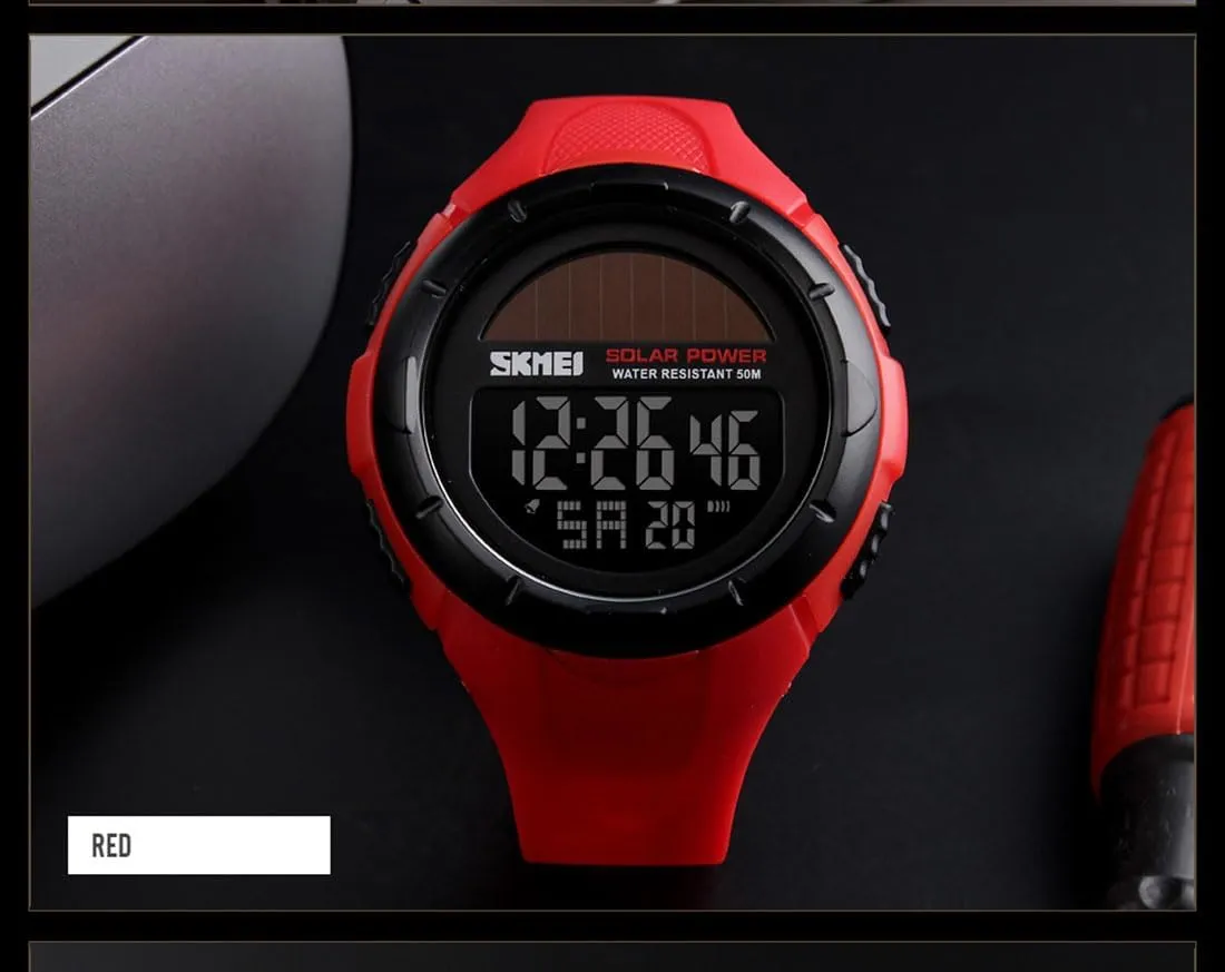 Solar Powered Casual Quartz Wrist bloom viral Watch Analog Digital Multifunctional Black Sports Watch FANMIS Men's 