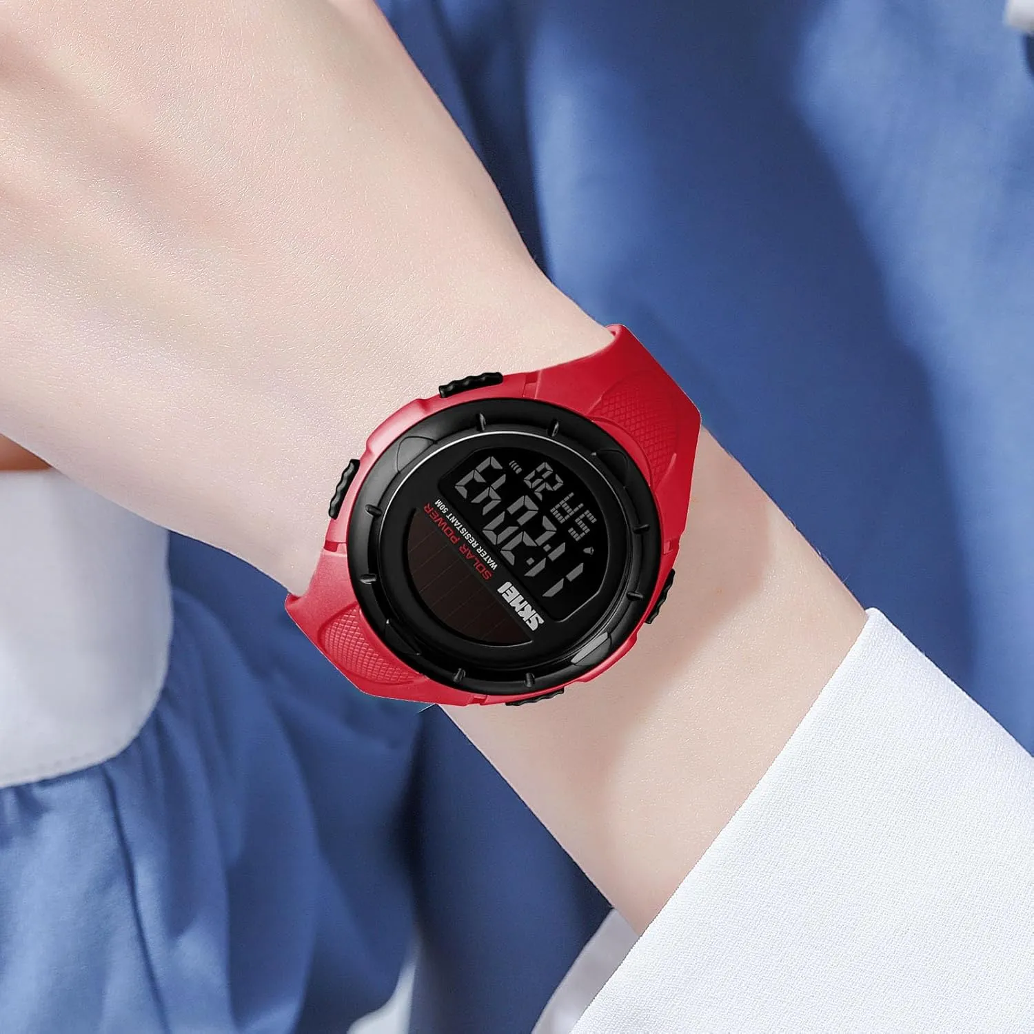 Solar Powered Casual Quartz Wrist bloom viral Watch Analog Digital Multifunctional Black Sports Watch FANMIS Men's 