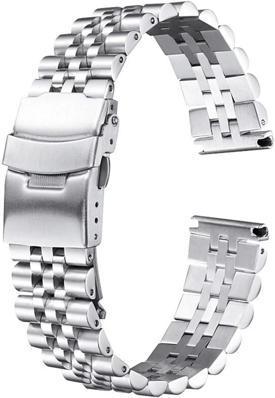 Solid Metal Watch Band Strap Accessories (Band Color : domestic Silver, Band Width : 26mm) LAnGSHAW Stainless Steel Watch Bracelet Strap 20mm 22mm 24mm Women Men Silver 