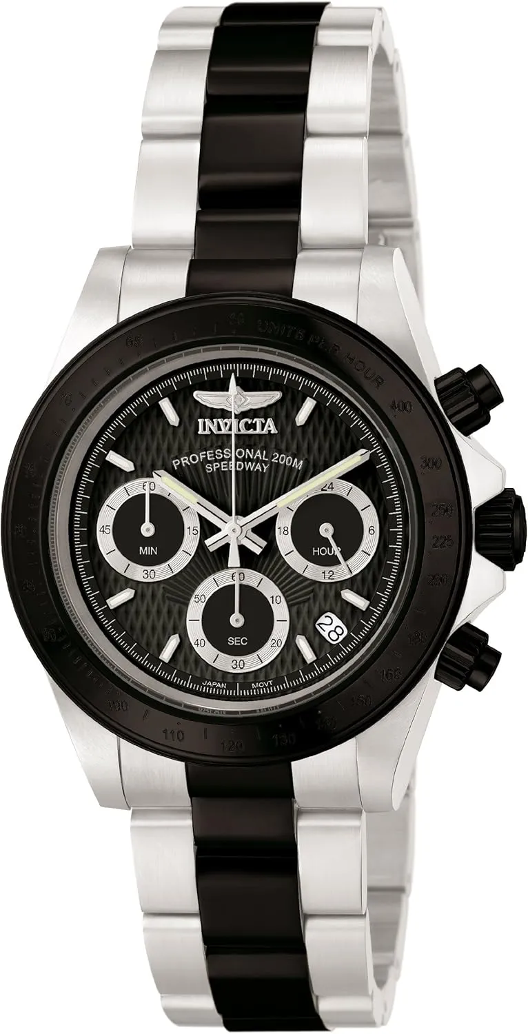 Speedway Collection sustain rift Chronograph Black/Silver-Tone Stainless Steel Watch Invicta Men's 6934 