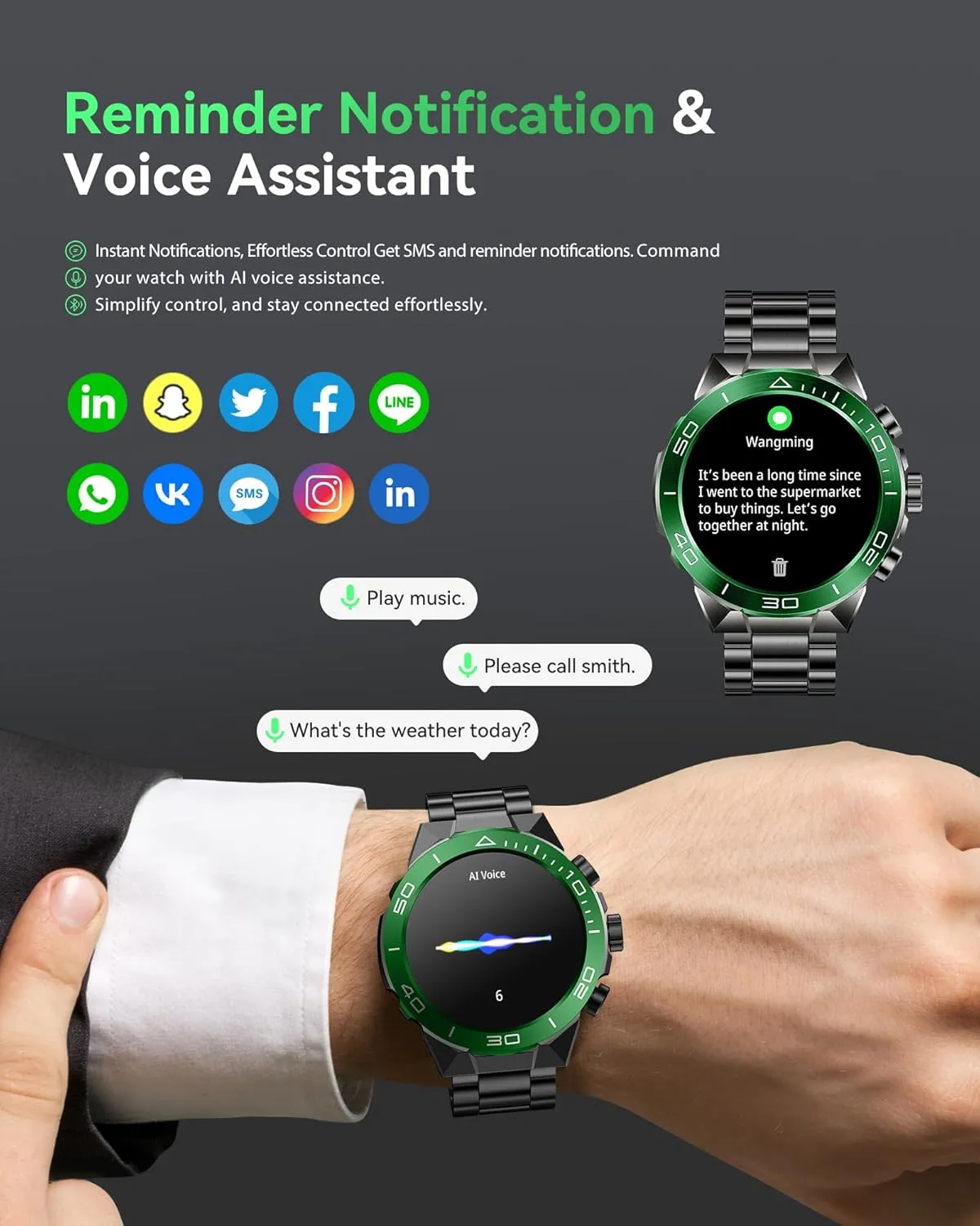 spherical emerge reality Sports Modes, Health Monitor with Metal/Silicone Straps for Android iPhone SOUYIE Men's Luxury Smart Watch - 1.43" AMOLED Display Smartwatch with HD Bluetooth Calling, 400mAh 30-Day Battery, 100  