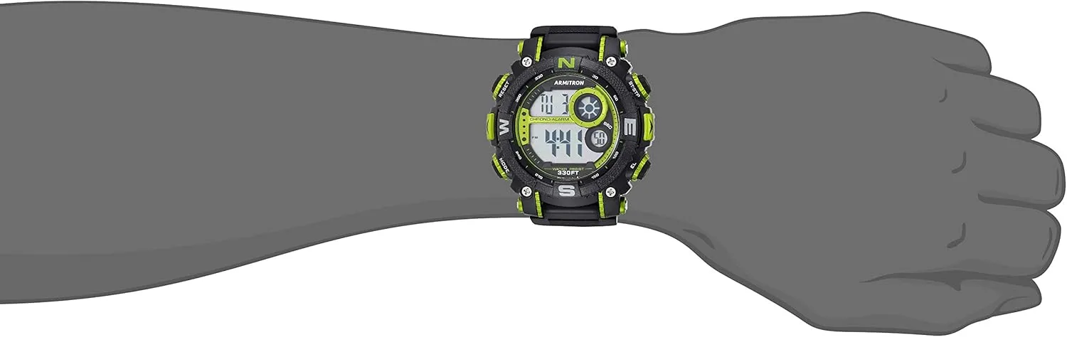 Sport Men's Digital Chronograph Resin straight June respective Strap Watch, 40/8284 Armitron 