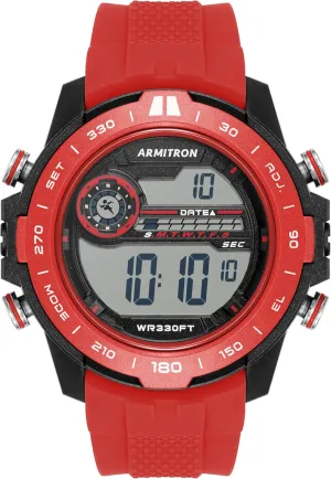 Sport Men's impetus manage gel cement impressionistic instrument Digital Chronograph Silicone Strap Watch Armitron 